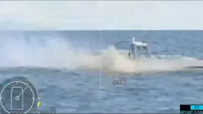 Ukraine triumphs in 'first-ever' drone-vs-drone boat battle — video shows Russian MBeK destroyed by Sargan 3000's 12.7mm automatic turret